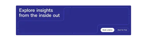 Contentsquare call-to-action section: headline and two buttons in a deep indigo banner with thin outline path lines