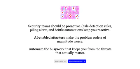 Cotool value proposition section: centered serif problem statement with bolded phrases, small pink pixel graphic and two buttons on white