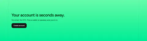 NEAR call-to-action section: left-aligned headline, short copy and dark button on a bright green gradient band