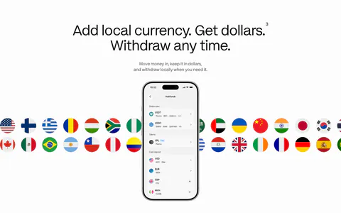 Plasma features section: centered heading above a phone add-funds screen with two rows of country flag circles behind it