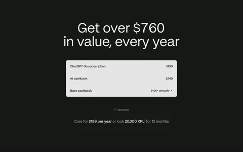 Plasma pricing section: centered headline above a light value breakdown table with annual price line on a dark background