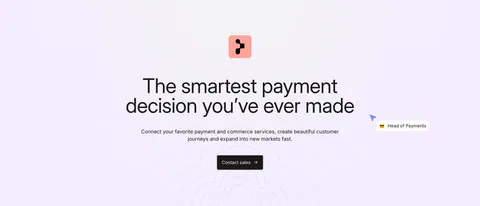Primer call-to-action section: centered headline, subcopy and dark Contact sales button over a faint concentric line pattern