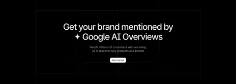 Profound call-to-action section: centered headline and white Get started button on black with faint grid and curved line pattern