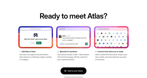 WorkOS how it works section: centered headline above three numbered step cards with UI mockups and a Slack button