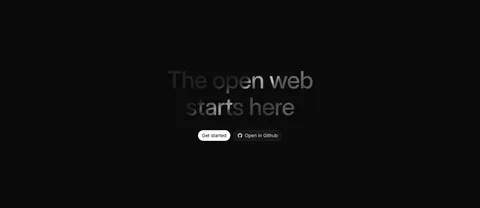 Ycode call to action section: centered headline with a spotlight fade effect and two buttons on a black background