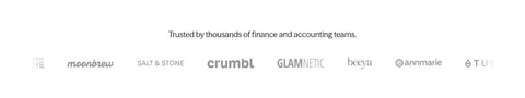 Zamp logo cloud section: centered line of text above a single row of gray customer logos on white